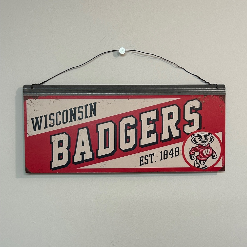 Wisconsin Badgers Red and White Wall Art